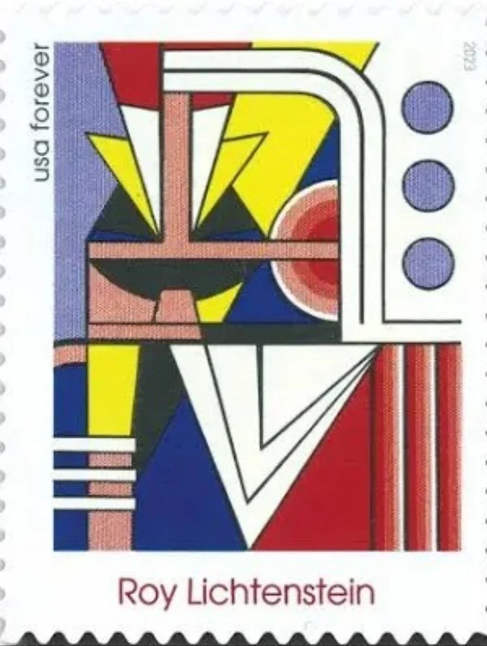 100 Roy Lichtenstein 2023 Forever Postage Stamps Postal USPS Mailing Pop Art
